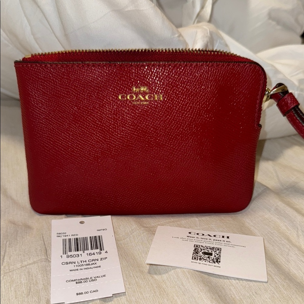 Coach Red Wristlet